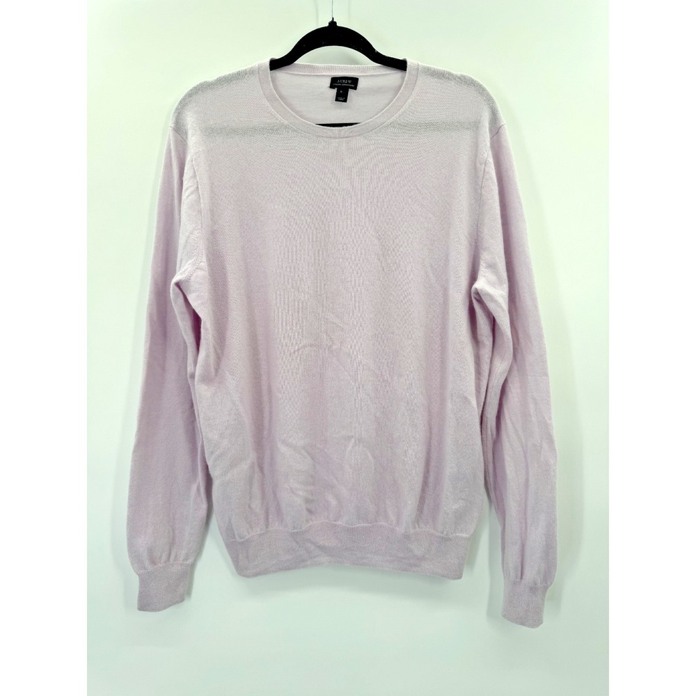 J Crew Italian Cashmere Crew Neck Pullover Knit Sweater Large Quiet Luxury Paris